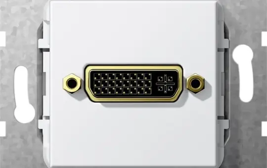 GIRA 564403 Kommunikationseinsatz DVI (24+5), Kupplung | reinweiß glänzend