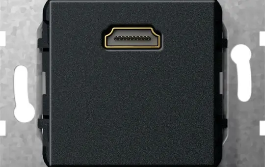 GIRA 567010 Kommunikationseinsatz HDMI, Kabelpeitsche | schwarz matt