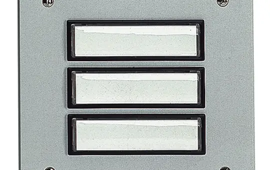 GROTHE 55803 Etagenplatte UP 3-fach, einreihig | aluminium eloxiert