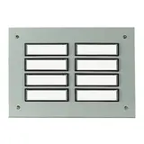 GROTHE 55828 Etagenplatte UP 8-fach, zweireihig | aluminium eloxiert