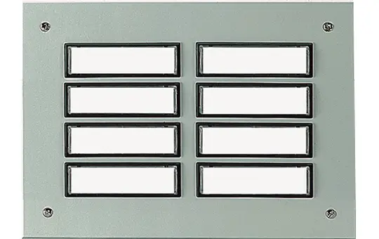 GROTHE 55828 Etagenplatte UP 8-fach, zweireihig | aluminium eloxiert