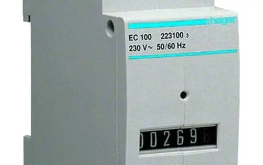 HAGER EC100 Betriebsstundenzähler analog
