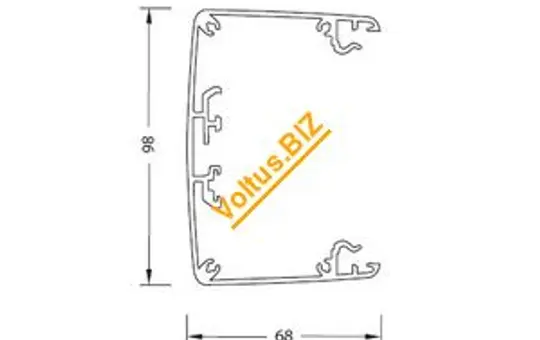 HAGER DAF802000ELN tehalit Deckenanschlusssäule 1-fach | aluminium eloxiert | 2,2 m