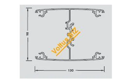 HAGER DAK2803400ELN tehalit Deckenanschlusssäule 2-fach | aluminium eloxiert | 3,4 m