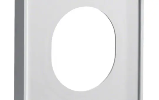 HAGER G33749016 Brüstungskanal CEE-Steckdosen-Blende 80 mm, Kunststoff halogenfrei | verkehrsweiß