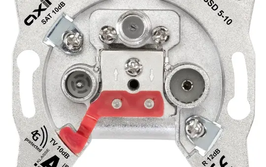 JUNG SSD 5-10 Antennendose 3-fach, Universal, Durchgang, 10 dB