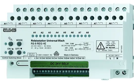 JUNG RS8REGHE Relaisstation Universal 8-fach