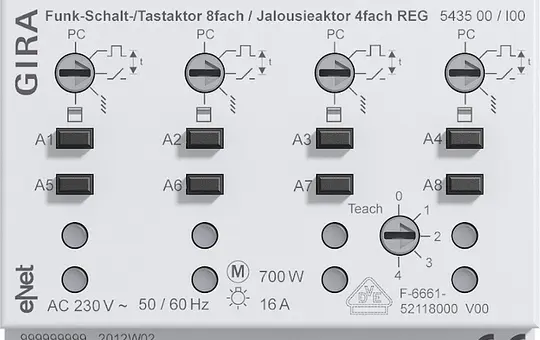 GIRA 543500 eNet Jalousieaktor 4-fach