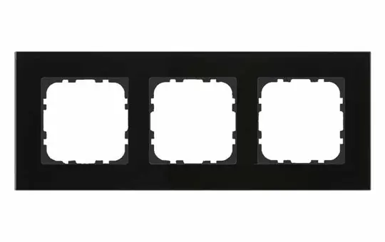 MDT BE-GTR3S.01S Abdeckrahmen Glas Sortiment 55 3-fach | glas schwarz/schwarz