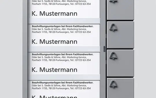 SIEDLE BTM 650-04 SM Bus-Tasten-Modul für In-Home-Bus 4-fach | silber metallic