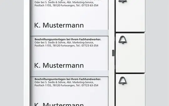 SIEDLE TM 612-3 W Tasten-Modul für System 1+n/6+n 3-fach | weiß