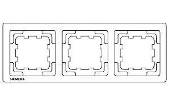 SIEMENS 5TG1323 Abdeckrahmen DELTA style 3-fach | titanweiß