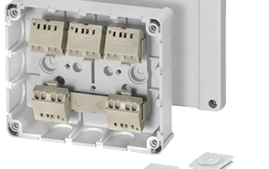 HENSEL DPC9225 Kabelabzweigdose Serie DP FIXCONNECT Steckklemmen | grau | 119x139 mm