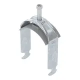 OBO BETTERMANN 1186269 Stahl-Bügelschelle verzinkt 1-fach, Kunststoffdruckwanne, H-Fuß | 64-70 mm