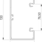 OBO BETTERMANN 6274500 Geräteeinbaukanal PVC | reinweiß | 70x130 mm