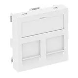 OBO BETTERMANN 6119214 Datentechnikträger Modul 45 1-fach, Typ C, gerade | reinweiß