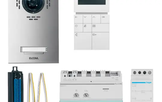 ELCOM 1088618 Video-Set ESTA 1-fach | edelstahl/weiß