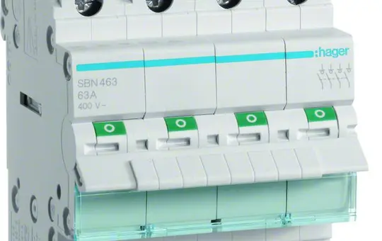 HAGER SBN463 Ausschalter 4-polig REG 63 A