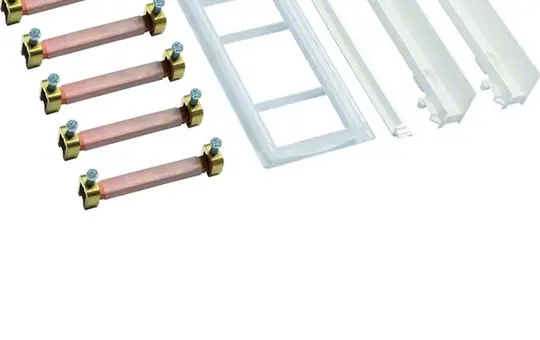 HAGER ZM15S Sammelschienenverbinder Schrank-Schrank Verbinder, universZ zu universZ | 12x5 mm