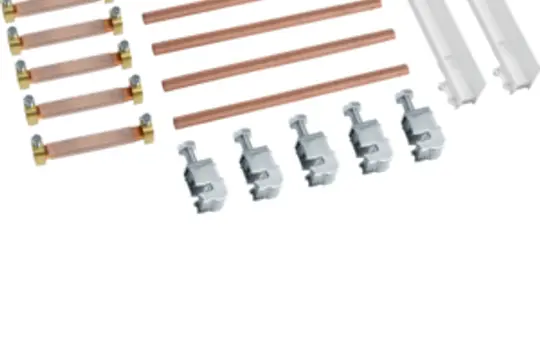 HAGER ZM45S Sammelschienenverbinder Schrank-Schrank Verbinder, universZ zu Kabelanschlusskasten | 12x5 mm