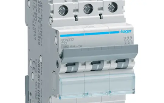 HAGER NCN332 Leitungsschutzschalter 3-polig Typ C 32 A, 10 kA