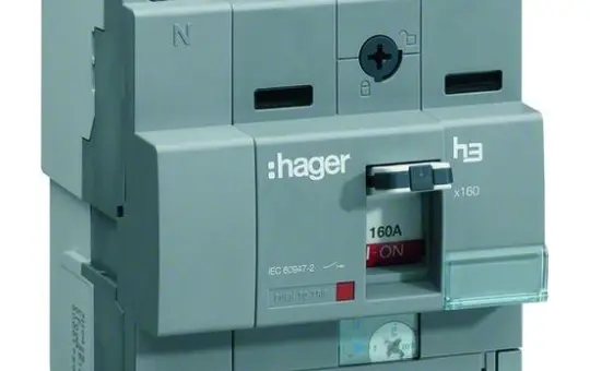 HAGER HCA161H Lasttrennschalter 4P x160 160 A