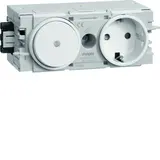 HAGER GS11009016 Kanalsteckdose Wago Winsta für C-Profil 1-fach, Schalter | verkehrsweiß