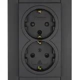 KOPP 929515083 SCHUKO-Steckdose ATHENIS 2-fach | anthrazit