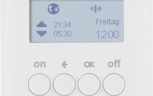 BERKER 85745229 KNX-RF-Zeitschaltuhr quicklink Q.1/Q.3 mit Display | polarweiß samt