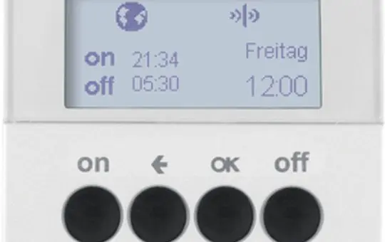 BERKER 85745288 KNX-RF-Zeitschaltuhr quicklink S.1/B.3/B.7 mit Display | polarweiß matt