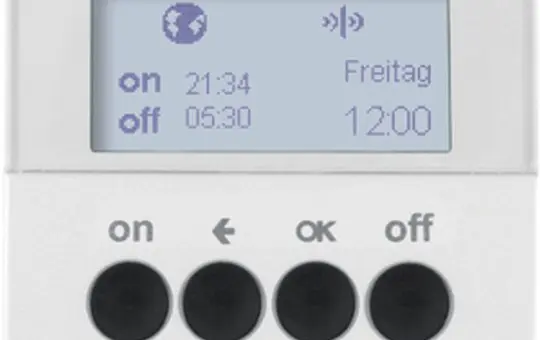 BERKER 85745289 KNX-RF-Zeitschaltuhr quicklink S.1/B.3/B.7 mit Display | polarweiß glänzend