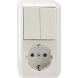 MERTEN MEG3498-8719 Aufputzkombination Aufputz Spezial 1-fach, Serienschalter | polarweiß