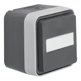 BERKER 47413515 beschr. SCHUKO-Aufputzsteckdose W.1 1-fach, Klappdeckel | grau/lichtgrau matt