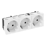 OBO BETTERMANN 6120123 Steckdose Modul 45 3-fach, 33° | reinweiß