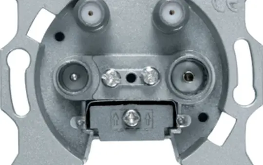 BERKER 459410 Antennendose 4-fach, TWIN-SAT, Einzel, DC-durchl.