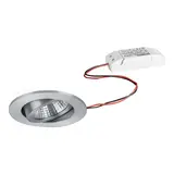 BRUMBERG 33353253 LED-Einbaustrahlerset rund, 650 lm, 3000 K | silber