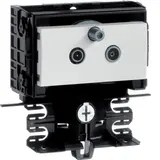 HAGER SL200559489016 Geräteträger-Technikteil SAT Durchgangsdose | verkehrsweiß | 20x55 mm