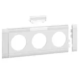 HAGER GB080319016 beschr. Modularblende für Steckdose 3-fach, 80 mm, Kunststoff halogenfrei | verkehrsweiß