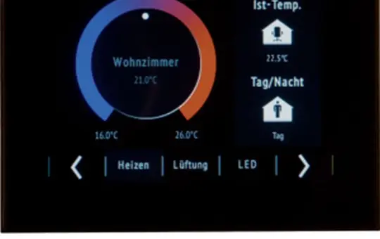 BERKER 75740101 KNX Touch Control mit integrierter BCU | schwarz | 3,5 Zoll
