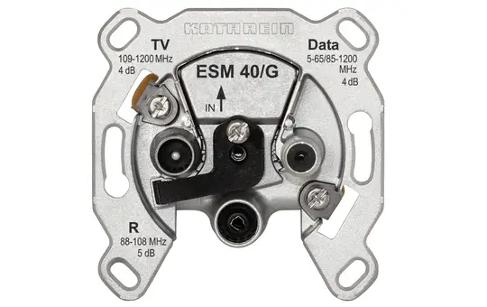 KATHREIN 21110053 BK-Modem-Steckdose 3-fach, Stich