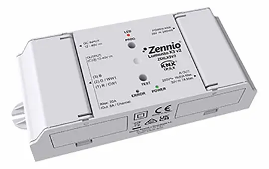 ZENNIO ZDILX3V2 KNX-LED-Dimmaktor REG 3-fach, Secure