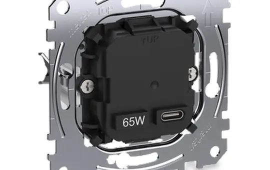 MERTEN MEG4366-0130 USB-Ladegerät USB-C, 3,0 A, PD 65 W | schwarz