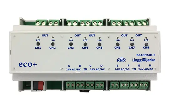 LINGG&JANKE 79245SEC KNX-Schaltaktor 16 A mit Binäreingängen 8-fach, 24 V, secure