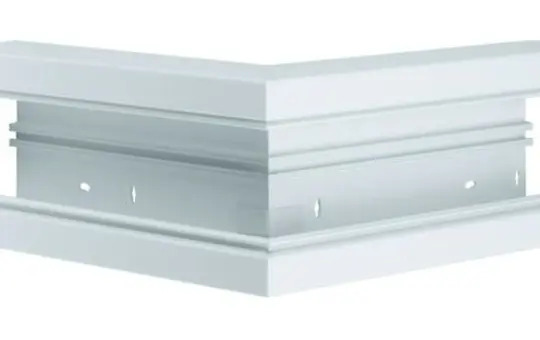 HAGER BR6513039016 tehalit Brüstungskanal-Außeneck 80 mm, Kunststoff | verkehrsweiß | 65x130 mm