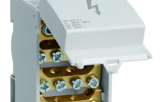 HAGER KJ02AN Verteilerblock für Mehrfachabgänge 250 A, mit Frontabdeckung