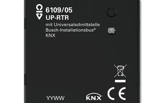 BUSCH-JAEGER 6109/05 KNX-Raumtemperaturregler UP 5-fach, Heiz-/Kühlbetrieb, Universaleingang
