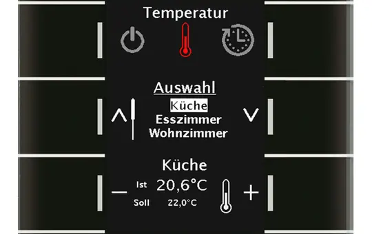 MDT BE-GBZS.01S KNX-Glasbedienzentrale Smart glas schwarz/schwarz