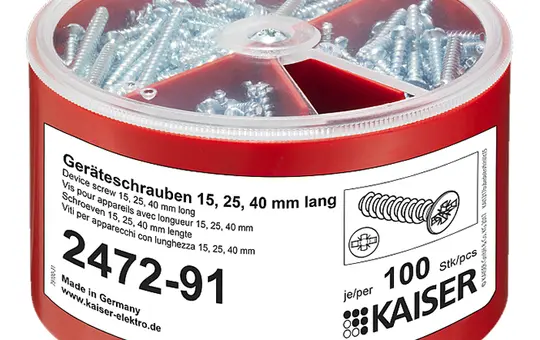 KAISER 2472-91 Schrauben-Box 15/25/40 mm
