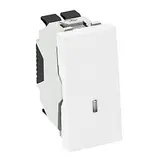 OBO BETTERMANN 6120926 Wechselschalter Modul 45 mit LED Element 0.5 Modul | reinweiß