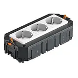 OBO BETTERMANN 7404664 Universalträger-SCHUKO-Steckdose 3-fach, UTC3 | reinweiß